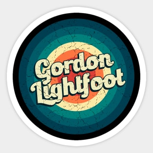 Graphic Gordon Name Retro Vintage Circle Sticker